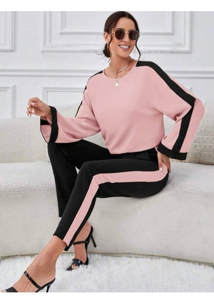 Üçaymoda Kadın Iki Iplik Şerit Detaylı Ikili Takım