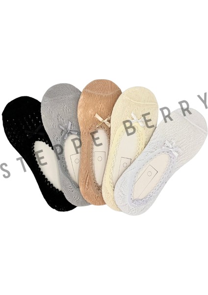 5 Çift File Dantel Babet Çorap