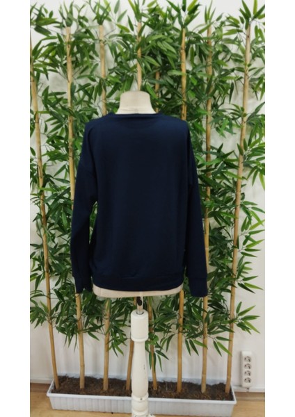 Üçaymoda Kadın Yılbaşı Özel Uzun Kollu Bisiklet Yaka Desenli Viskon Iki Iplik Bluz indirimleri