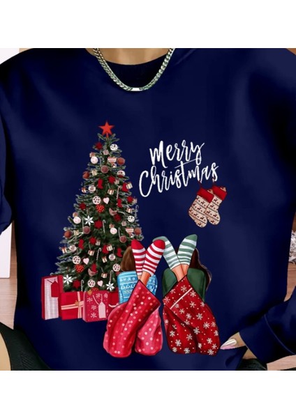 Üçaymoda Kadın Yılbaşı Özel Uzun Kollu Bisiklet Yaka Viskon Iki Iplik Bluz modelleri