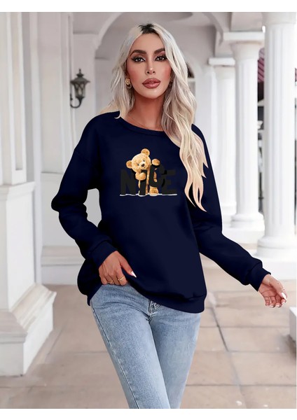 Üçaymoda Kadın Uzun Kollu Bisiklet Yaka Viskon Iki Iplik Bluz modelleri