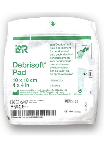 Debrisoft Pad Mekanik Debridman Pedi 10 x 10 cm - Ref 34321 - 5 Adet