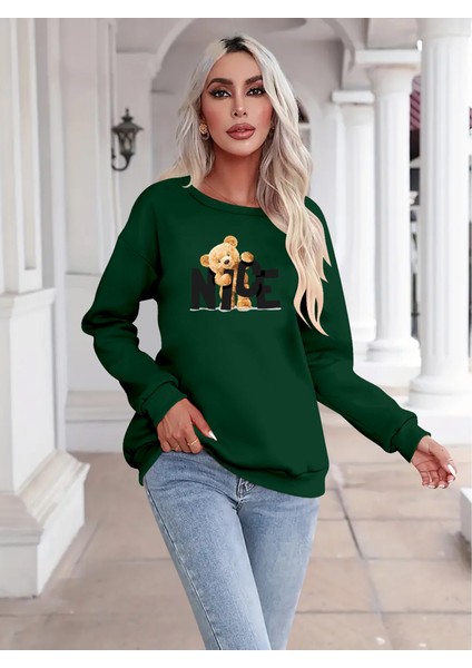 Üçaymoda Kadın Uzun Kollu Bisiklet Yaka Viskon Iki Iplik Bluz modelleri