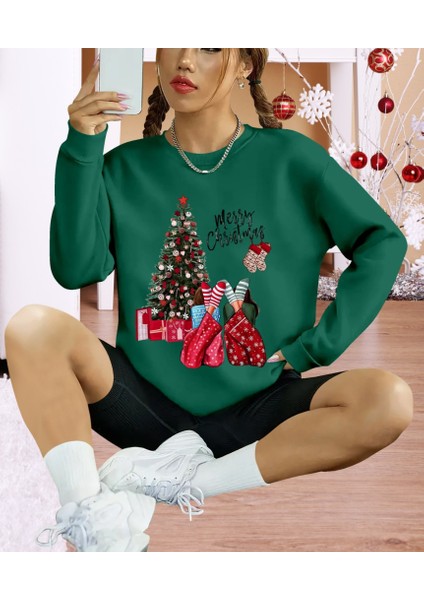 Üçaymoda Kadın Yılbaşı Özel Uzun Kollu Bisiklet Yaka Viskon Iki Iplik Bluz modelleri