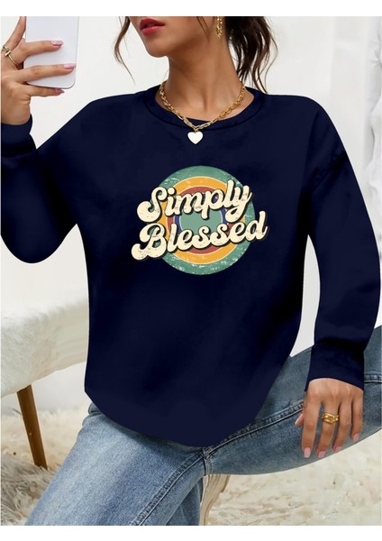 Üçaymoda Kadın Uzun Kollu Bisiklet Yaka Viskon Iki Iplik Bluz