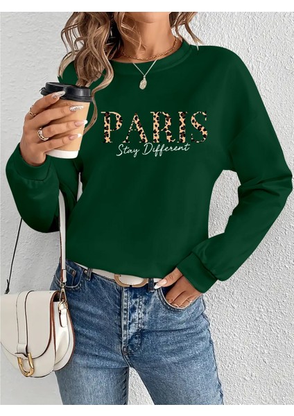 Üçaymoda Kadın Uzun Kollu Bisiklet Yaka Desenli Viskon Iki Iplik Bluz modelleri