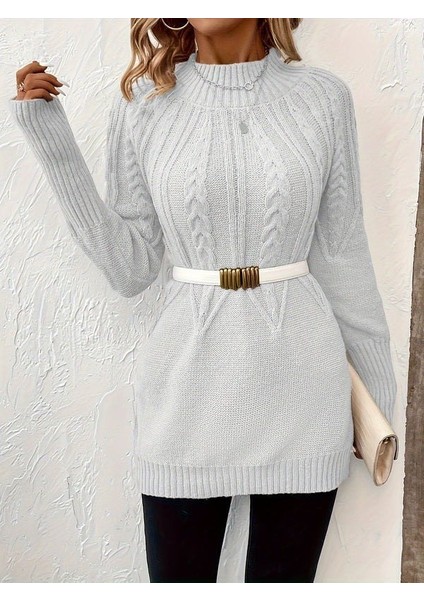 Üçaymoda Kadın Uzun Kollu Yarı Balıkçı Yaka Triko Bluz indirimleri