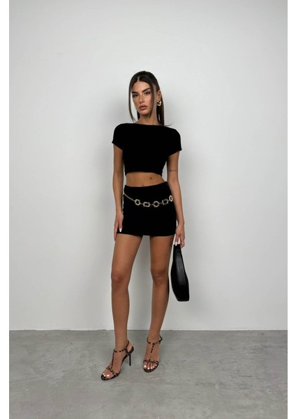 Üçaymoda Yarım Kol Basic T-Shirt