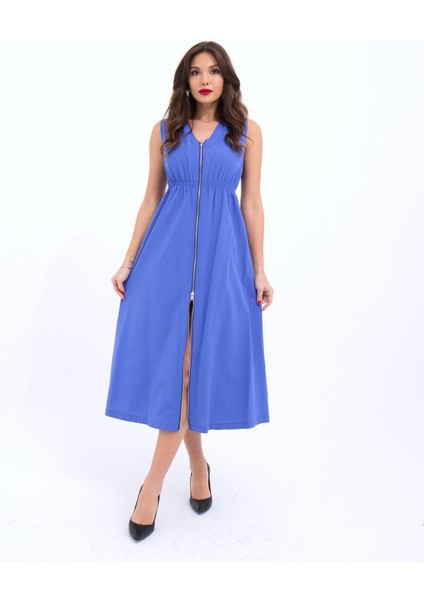 Üçaymoda 6510 Elbise-Mor