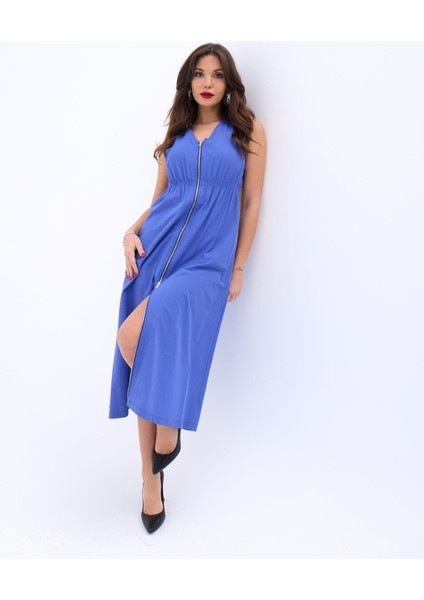 Üçaymoda 6510 Elbise-Mor