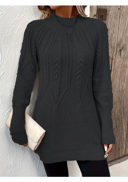 Üçaymoda Kadın Uzun Kollu Yarı Balıkçı Yaka Triko Bluz modelleri