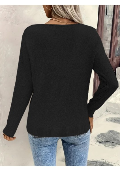 Üçaymoda Kadın Uzun Kollu V Yakalı Triko Bluz fiyatları