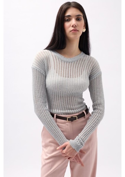 Üçaymoda Fitilli Transparan Bluz indirimleri