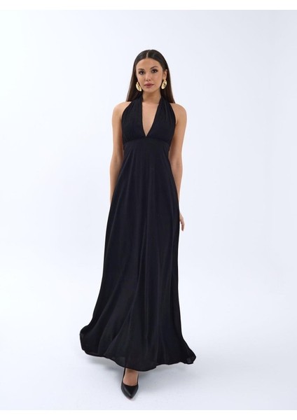Üçaymoda 6996 Elbise-Siyah
