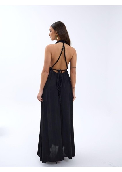 Üçaymoda 6996 Elbise-Siyah