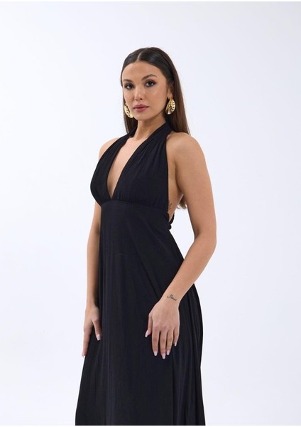 Üçaymoda 6996 Elbise-Siyah