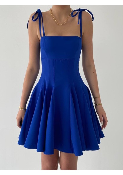Üçaymoda Clara Askılı Mini Elbise