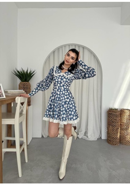 Üçaymoda Vero Bebe Yaka Elbise