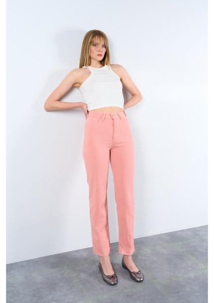 Üçaymoda Strong Düz Pantolon - Pudra