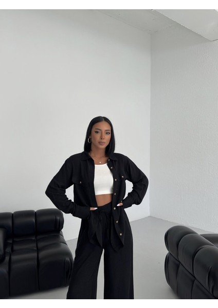 Üçaymoda Düğmeli̇ Cepli̇ Keten Iki̇li̇ Takim modelleri