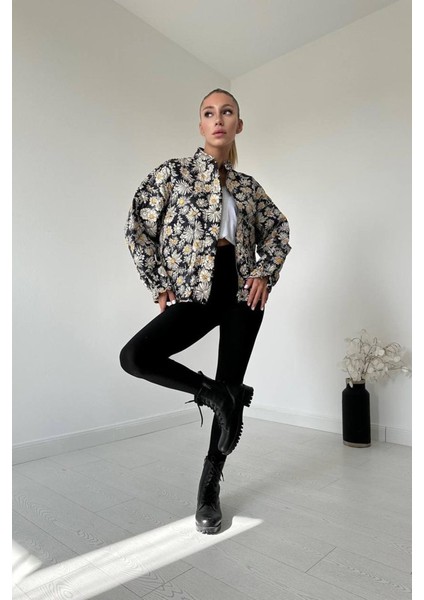 Üçaymoda Desenli Papatya Desen Mont