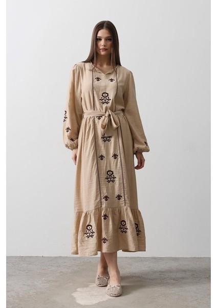 Üçaymoda Elbise - Taş