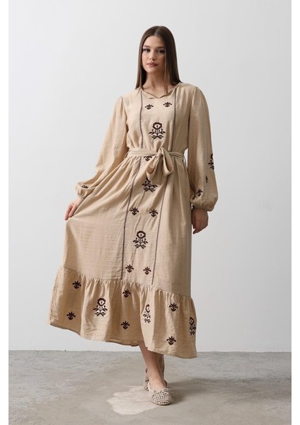 Üçaymoda Elbise - Taş