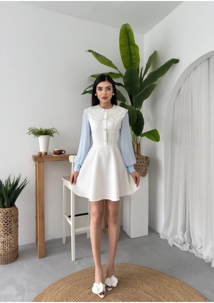 Üçaymoda Asıo Bebe Yaka Elbise