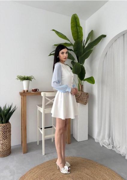 Üçaymoda Asıo Bebe Yaka Elbise