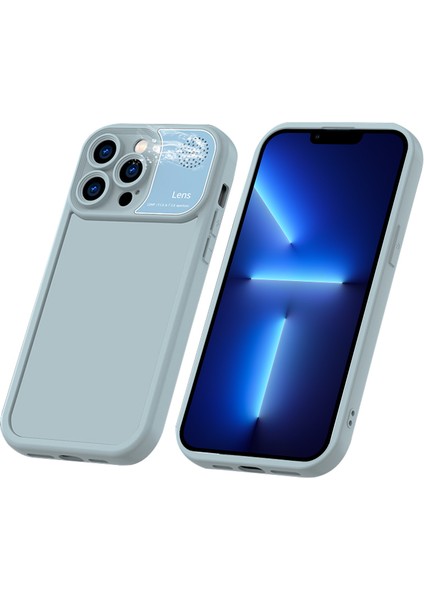 iPhone 13 Pro Için Aromaterapi Tabletli, Çizilmez Silikon Telefon Kabuğu-Mavi (Yurt Dışından)