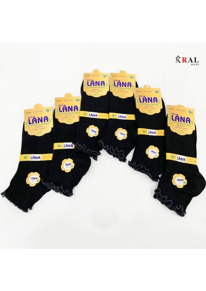 Kadın Bambu Çorap (6 Çift) Fırfırlı Patik Kadın Çorap fırsatları