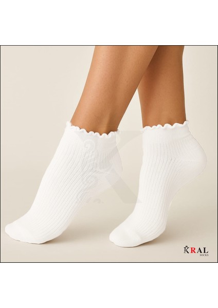 Kadın Bambu Çorap (6 Çift) Fırfırlı Patik Kadın Çorap fiyatları