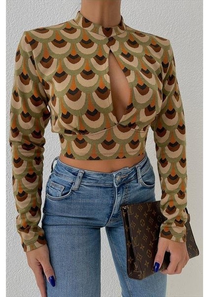 Üçaymoda Autumn Cut Out Bluz 3018-08