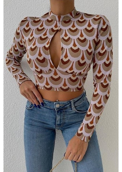Üçaymoda Autumn Cut Out Bluz 3018-08 fiyatları