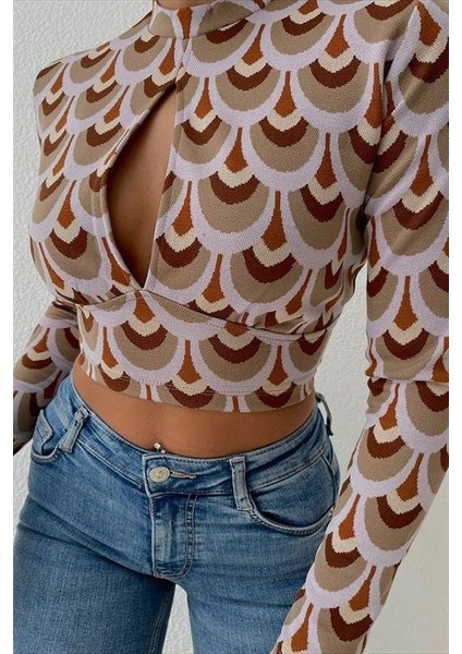Üçaymoda Autumn Cut Out Bluz 3018-08 modelleri