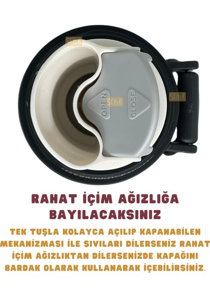 650ML Lisanslı Çift Katlı Paslanmaz Çelik Termos 8 Saat Sıcak Soğuk Kutulu
