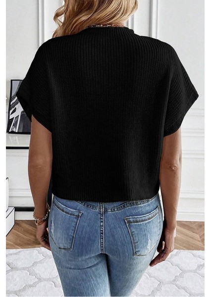 Üçaymoda Kadın Çiçek Detaylı Triko Bluz modelleri