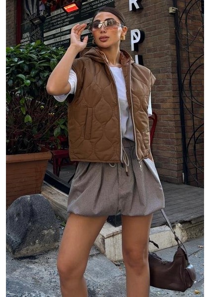 Üçaymoda Sveta Kapitone Şişme Yelek 5144-08