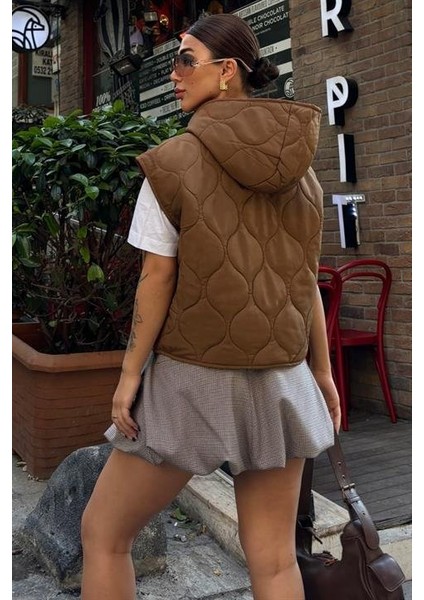 Üçaymoda Sveta Kapitone Şişme Yelek 5144-08