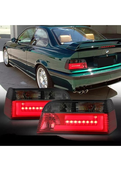 Bmw E36 1992-1998 Coupe Kırmızı Füme Ledli Arka Stop Lambası