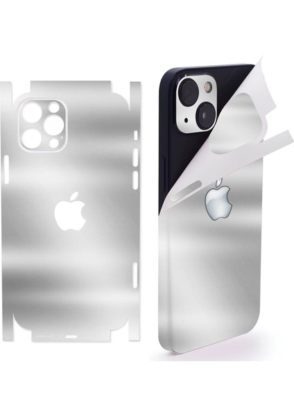 Apple iPhone 15 Plus Için 360 Full Arka Kaplama Koruma Sticker - 14 Farklı Renk - Aynalı Gümüş fiyatları