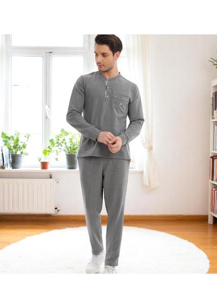 Erkek 2'li Mevsimlik %100 Pamuk Pijama Takım