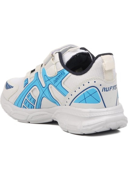 Beyaz Lacivert Cırtlı Fileli Hafif Çocuk Spor Ayakkabı F fırsatları