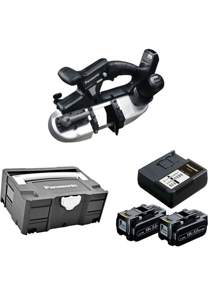 EY45A5LJ2G Akülü Şerit Testere (18V-5.0Ah Pil Seti - Systainer Çanta)