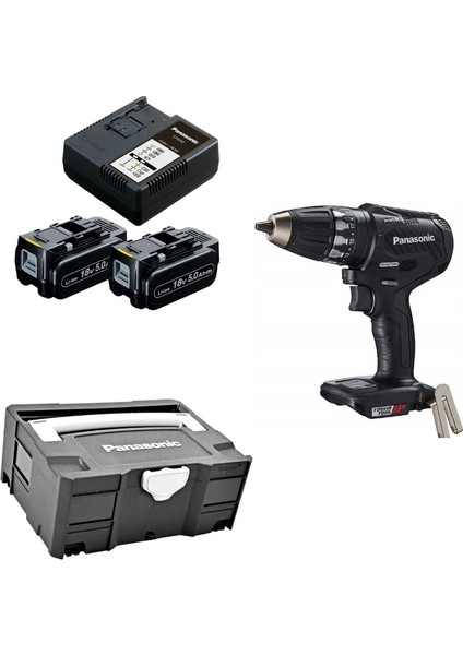 EY79A3LJ2G Akülü Darbeli Matkap (18V-5.0Ah Pil Seti - Systainer Çanta)