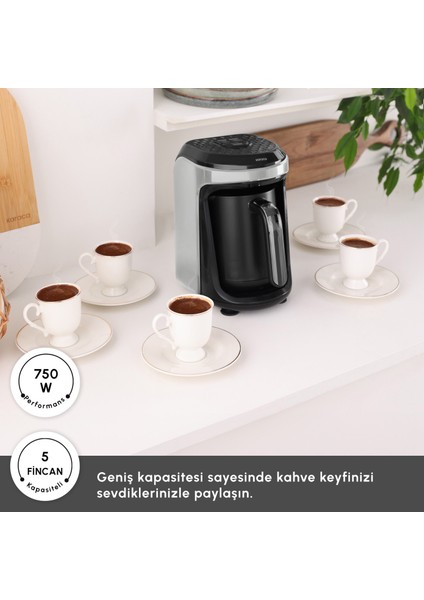 Hatır Hüps Quartz Türk Kahve Makinesi Galaxy Grey