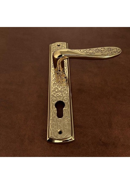 Özen Handles Imza Titanyum ZK19 Zamak Aynalı Yale Çelik Kapı Kolu Sağ Basar Tek Yön modelleri