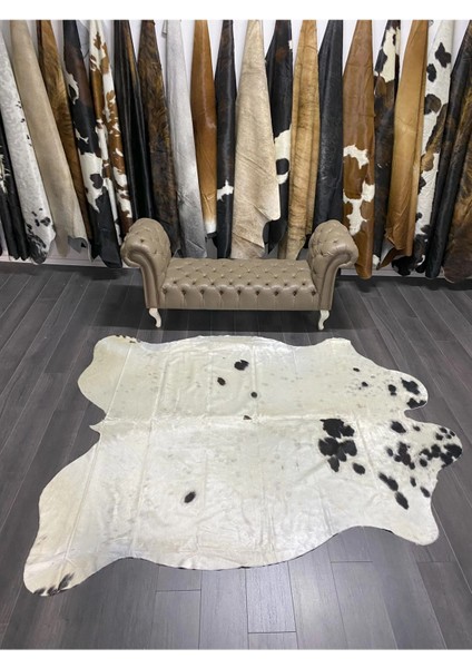Hakiki Deri Dana Postu Siyah - Beyaz 185 x 235 - 0701000021 modelleri