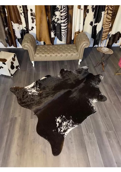 Hakiki Deri Dana Postu Siyah - Beyaz 170 x 215 - 0701000154 modelleri