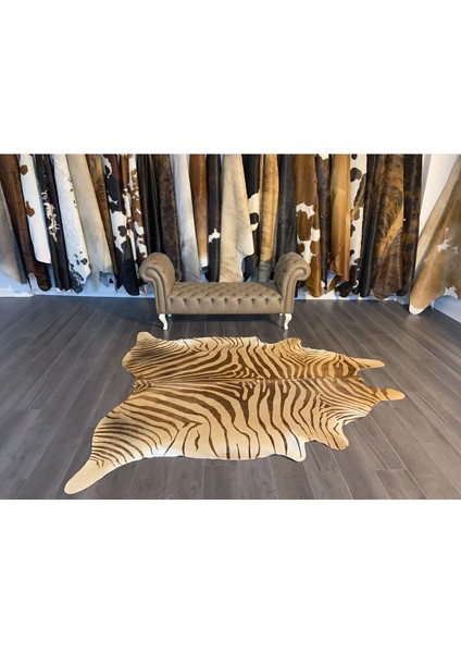 Hakiki Deri Dana Postu Kahve Zebra 205 x 240 - 1101000027